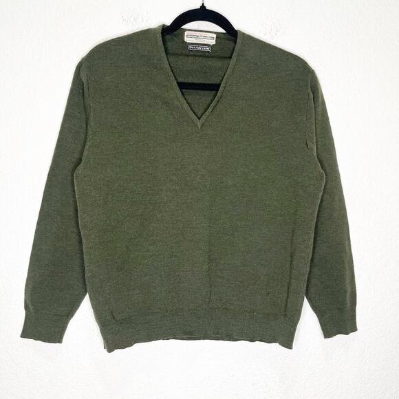 Vintage French Apres Ski 100% Wool Forest Green Crop Cozy Equestrian Minimalist - Picture 1 of 8